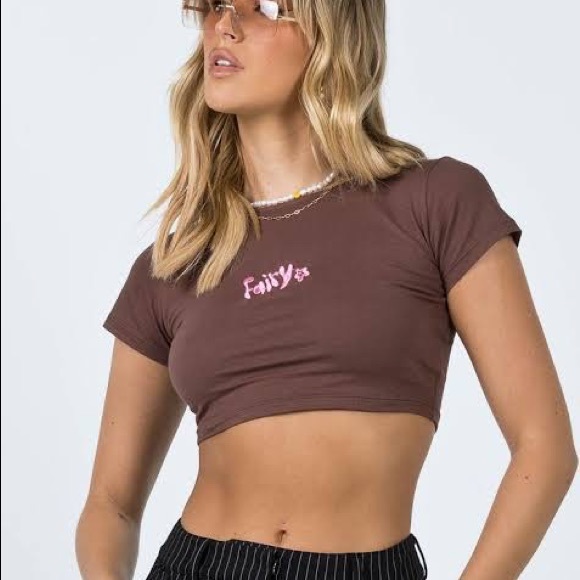 Motel Rocks Tops - Motel Rocks Fairy Crop Top Baby Tee Small